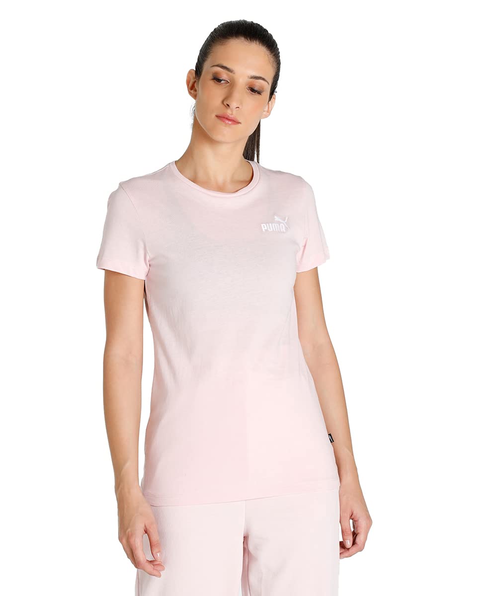 PUMA Damen ESS+ Embroidery Tee Tshirt, Pink, XS