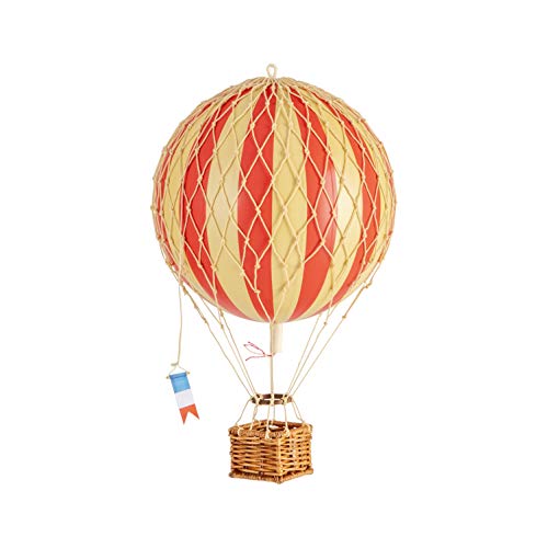 Authentic Models | Deko Heißluftballon "Travels Light" AP161R | Durchmesser 18 cm | Rot | Miniatur Heißluftballon Deko