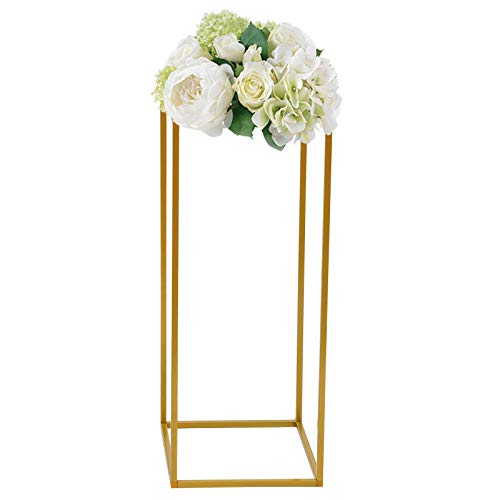 10 Stück Hochzeit Blumenständer, Metall Blumenhalter Blumensäule Blumenvase Display Rack Bodenvasen Pflanzenständer für Zuhause Party Hochzeit, Gold (60cm)
