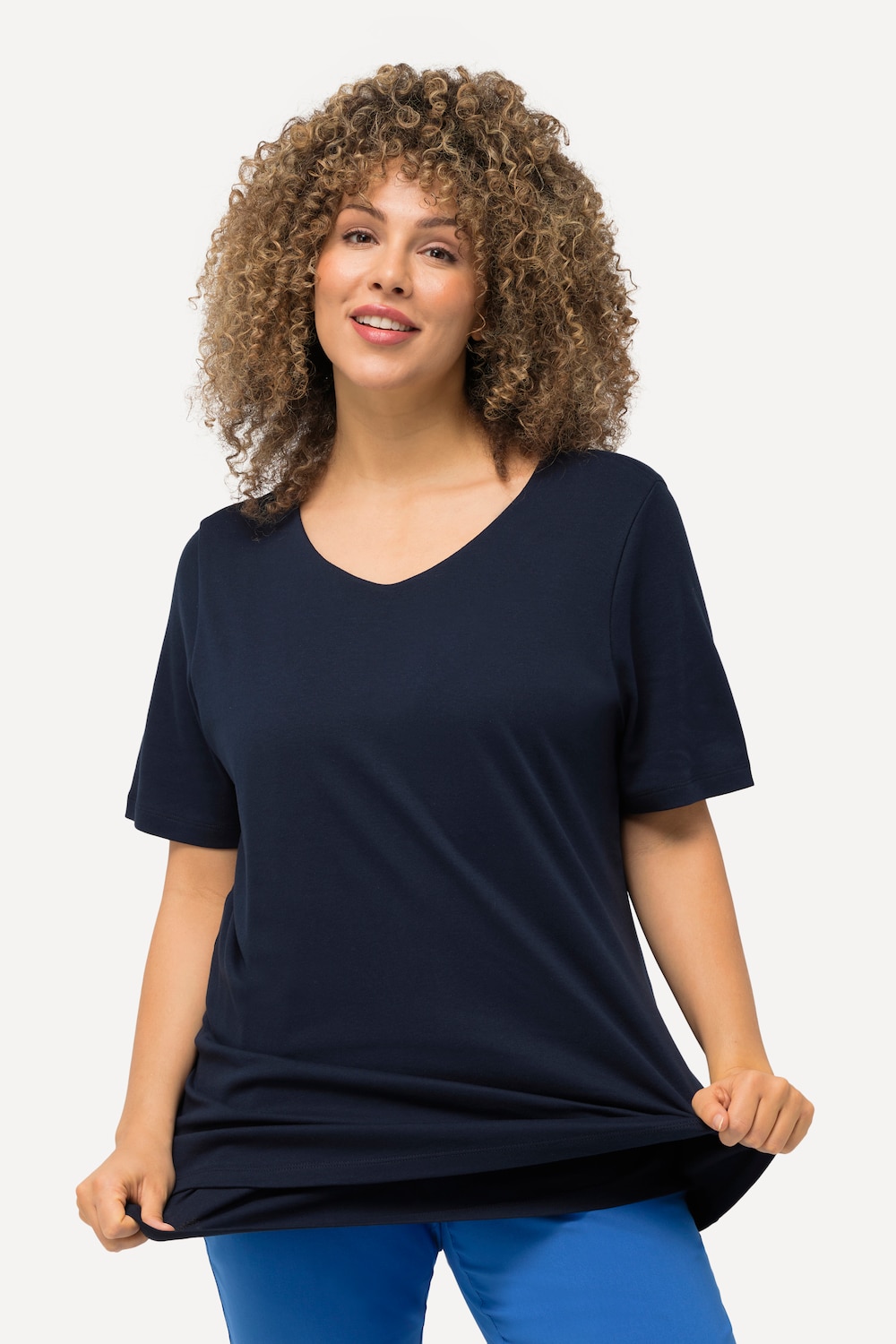 Große Größen Shirt, Damen, blau, Größe: 62/64, Baumwolle, Ulla Popken