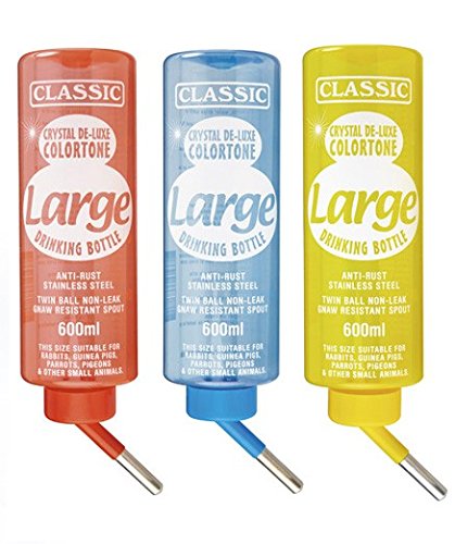 12 Trinklaschen für Nager CLASSIC - colortone - 600ml #511-420775