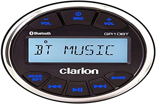 Clarion Marine GR10BT | Digital Media Receiver USB/MP3/WMA Bluetooth 7,6 cm, IPX5 Gesicht, am/fm/NOAA, 45 W x 4 AUX INP