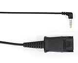 Snom ACPJ25 2,5mm-Adapter-Kabel für den Anschluss A100M & A100D Headset an alle Snom SC DECT-Telefone oder jedes andere Telefon / Smartphone / Computer mit 2,5-mm-Buchse, 00004371