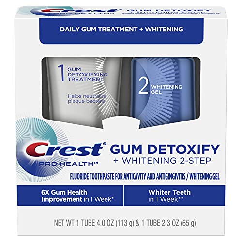 Crest Gum Detoxify + Whitening 2 Step Toothpaste, 4.0 oz and 2.3 oz