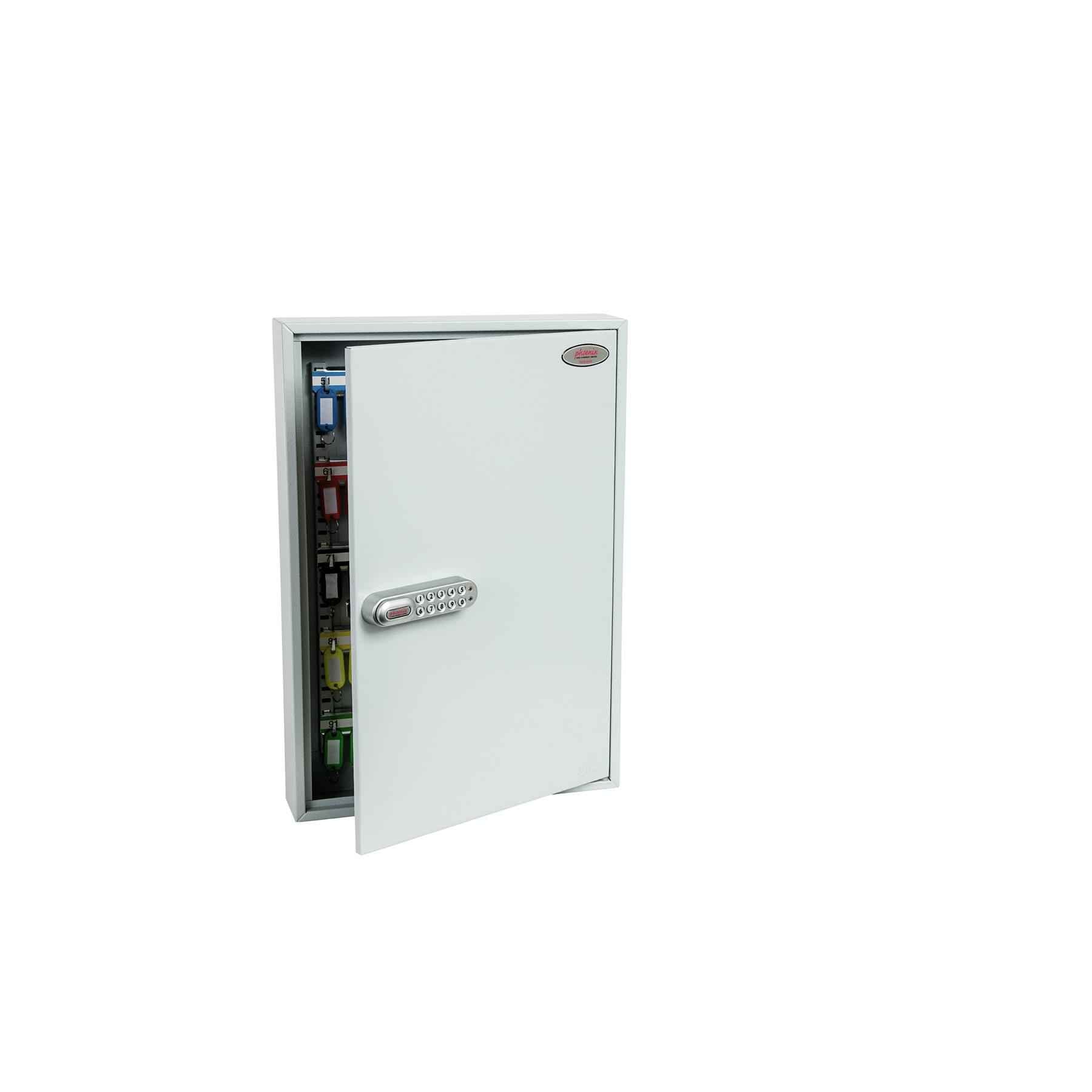 Phoenix Safe Company – KC0603E Commercial Key Cabinet - 100 Hooks | Electronic Lock | Key Holder Wall Mounted | Power Coated Paint | 7kg, Hellgrau