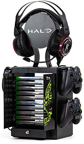 Numskull Official Halo Game Storage Tower, Controller Holder, Headset Stand for PS4, Xbox One, Nintendo Switch - Official Halo Merchandise (Xbox Series X///)