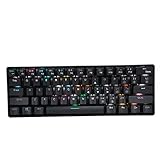 Kabelgebundene Tastatur, YK600 2.4G Empfänger Ergonomische Dual Mode RGB Gaming Mechanische Computertastatur, für Mobiltelefon, Fernseher, Laptop