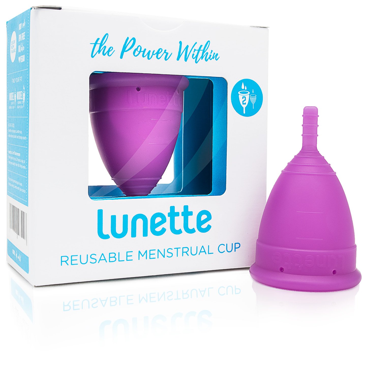 Lunette Menstruationstasse - Lila - Model 2 für normale oder starke Blutung – (DE Version)