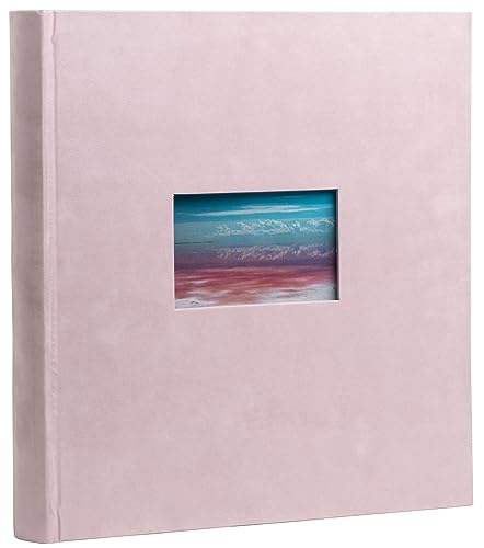 EXACOMPTA - Ref. 16177E – Fotoalbum Skandi – 300 Fotos – 60 weiße Seiten – Format 29 x 32 cm – Einband in Velours-Optik – Personalisierungsfenster mit Sichtfenster