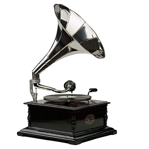 aubaho Nostalgie Grammophon Gramophone Schellackplatten Trichter Grammofon antik Stil