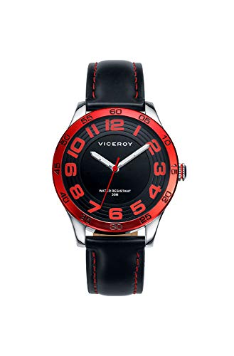 Viceroy Jungen Analog Quarz Uhr mit Leder Armband 40445-75