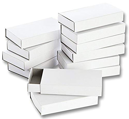 Streichholzschachteln, ca. 11 x 6 x 2 cm groß, blanko weiß (11 x 6 x 2 cm, Blanko Weiß, 6)