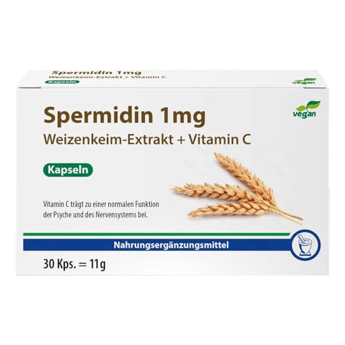 Spermidin 1 mg Weizenkeim-Extrakt + C Kapseln 30 stk