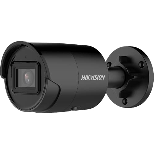 Hikvision DS-2CD2046G2-IU(2.8mm)(C)(Black) Bullet Überwachungskamera mit 4 Megapixel, bis zu 40m Beleuchtung, professionelle Überwachungskamera, Acusense Kamera mit Fehlalarmfilter