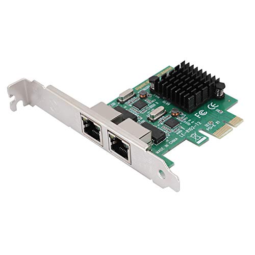 Gigabit PCI-e Netzwerkkarte, 10/100/1000Mbps Dual Port RJ45 x 2 Ethernet PCI Express Netzwerkadapterkarte für Desktop PC
