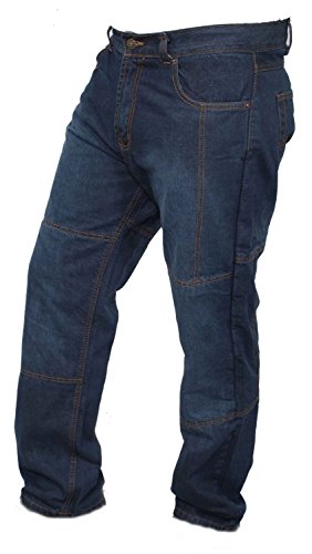 newfacelook Blue Motorcycle Pants Armor Motorcycle Pants Jeans Comes with Aramid Reinforced Protective Lining