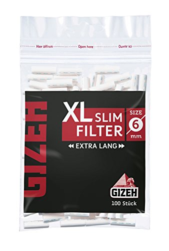 Gizeh Black XL Slim Filter 6mm Extra Lange Zigarettenfilter 200x 100 (20000)