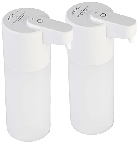 Carlo Milano Seifenspender Automatik: 2er Set Autom. Akku-Spray-Desinfektionsmittelspender, IR-Sensor,500 ml (Badezimmer Seifen Spender, Duschgelspender, Desinfektion)
