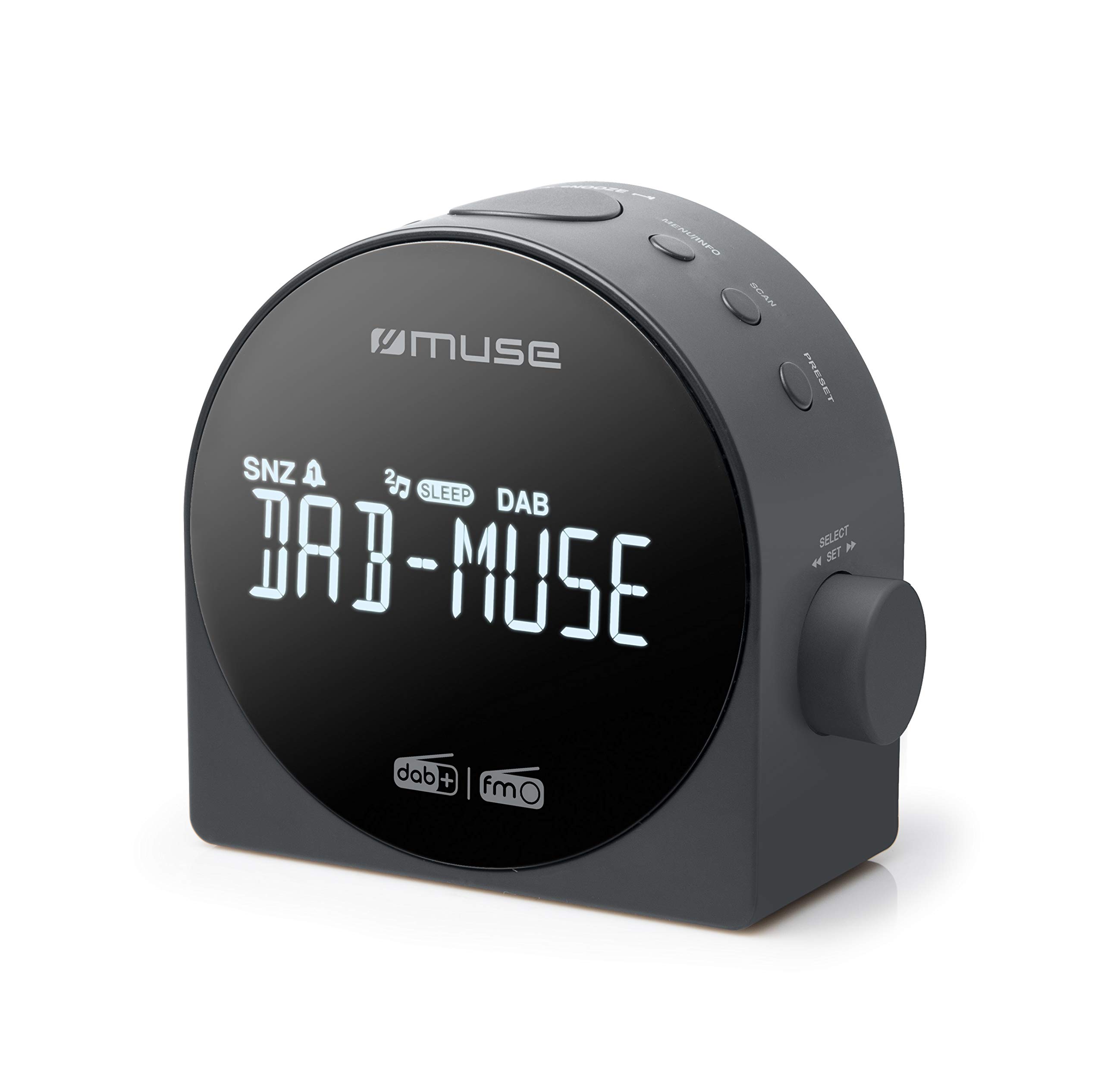 Muse M-185CDB schwarz Uhrenradio DAB+ DUAL-Alarm Radiowecker digital