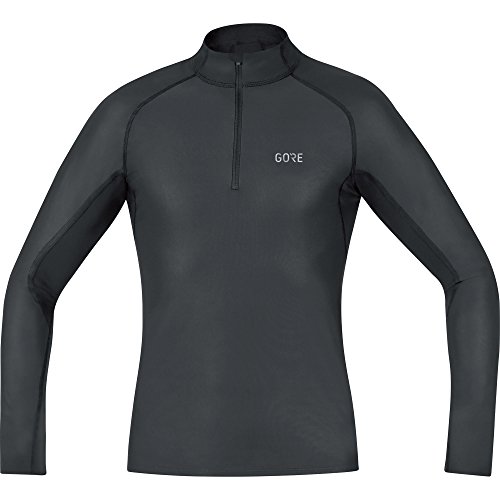 GORE WEAR Herren M Windstopper Base Layer Thermo Stehkragenshirt Shirt, Black, M