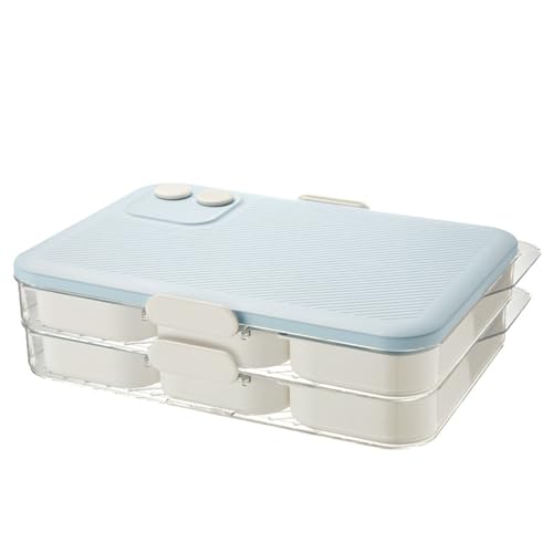 Einzel/Doppelfach Gefrierschrank Organizer Praktischer Knödel Organizer Vielseitiger Lebensmittel Aufbewahrungsbehälter Mit Deckel Lunchbox Für Büro