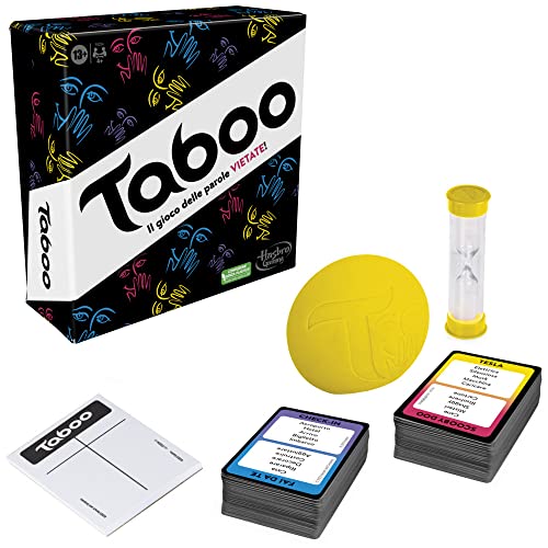 Hasbro Klassisches Tabu Spiel, Partyspiel, Wörterspiel für Erwachsene und Teenager, Ratespiel für 4 und mehr Spieler, ab 13 Jahren
