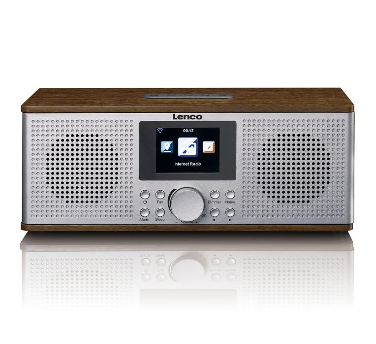 DIR-170 Bluetooth DAB, DAB+, FM Radio (Grau, Holz) (Grau, Holz)