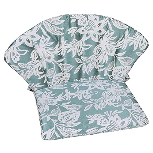 outliv. Elegance Sesselauflage aus Polyester/Baumwolle 42 cm x 40 cm x 4 cm, Blumen, Sitzauflage für Gartenstuhl