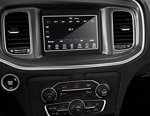 ECLAY 8,4-Zoll-Auto-Displayschutzfolie Aus Gehärtetem Glas Für Dodge Für Charger Für Challenger 2017-2021 GPS-Navigationsbildschirmabdeckung
