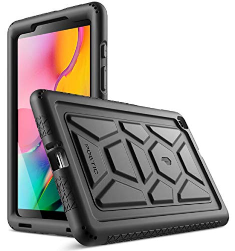 Galaxy Tab A 8.0 Hülle, Modell SM-T290/SM-T295 2019 Release, Poetic Heavy Duty Shockproof Kids Friendly Silicone Case Cover, TurtleSkin Series for Samsung Galaxy Tab A 8.0 Without S Pen, Schwarz