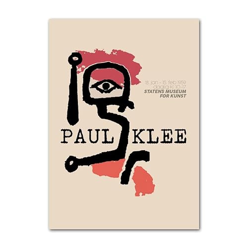 ZENCIX Paul Klee Poster und Drucke Vintage Aquarell Leinwand Malerei Ästhetische Wandkunst Illustration Paul Klee Bilder für Wohnkultur 60x80cm Kein Rahmen