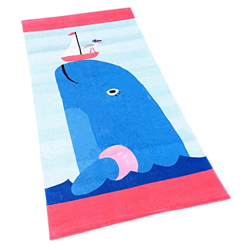PING Strandtuch Baumwolle Handtuch Badetuch Groß 160×80cm für Kinder Jungen Mädchen Erwachsene für Reise Strand Schwimmen Camping Yoga Wal Bedruckt