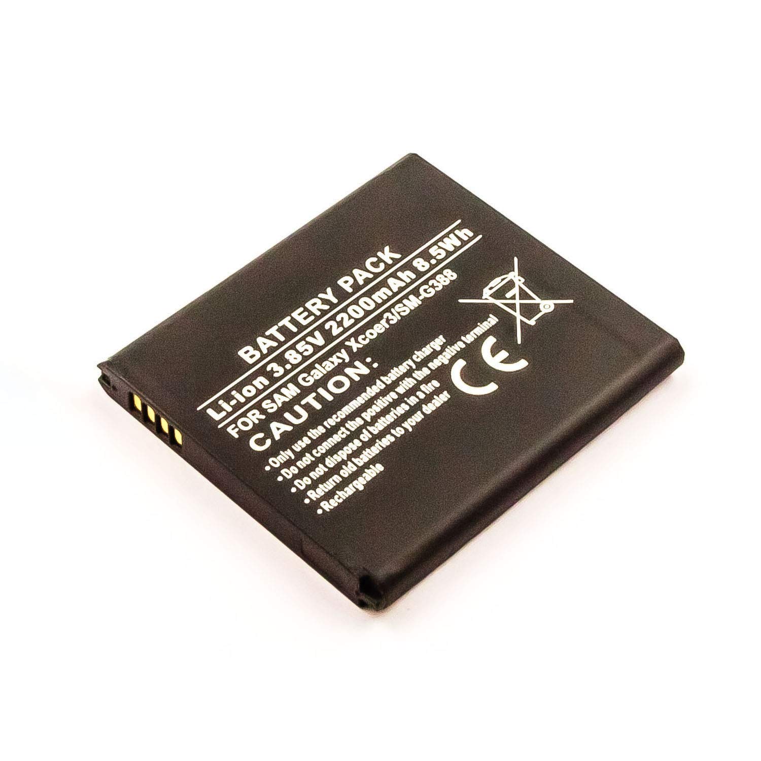 MobiloTec Akku kompatibel mit Samsung SM-G389F, Li-Ion 1800 mAh, Batterie