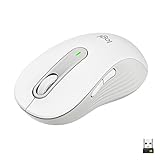 Logitech Signature M650 L Kabellose Maus - für große Hände, Leise Klicks, Anpassbare Seitentasten, Bluetooth, Kompatibilität mit mehreren Geräten - Weiß, Offwhite