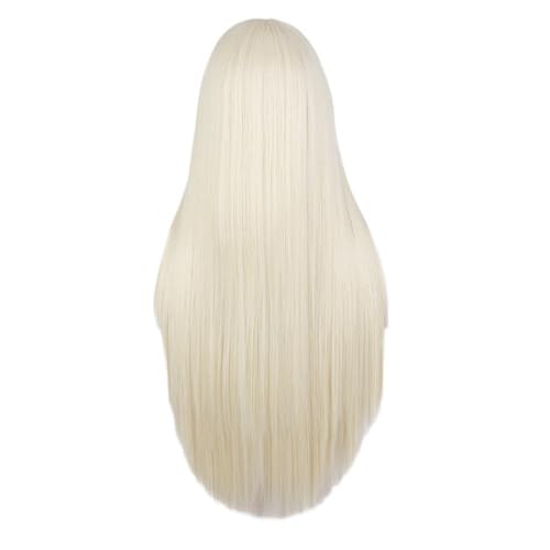 Srogswxd 28-Front-Spitzenperücken T-Förmige Lange Glatte Haarsyntheseperücken für Frauen Mitte Cosplay Perücke Hitzebeständige Faser, Einfach zu Verwenden Feine Verarbeitung