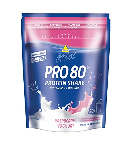 Inkospor Active Pro 80 Protein Shake, Himbeer-Joghurt, 500g Beutel