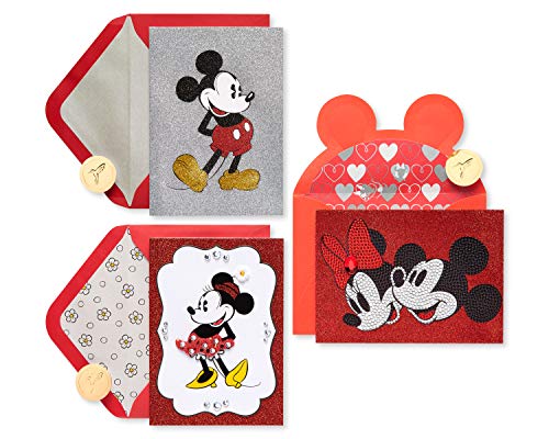 Papyrus Disney Blanko-Karten-Sortiment, Mickey und Minnie Maus, 3 Stück