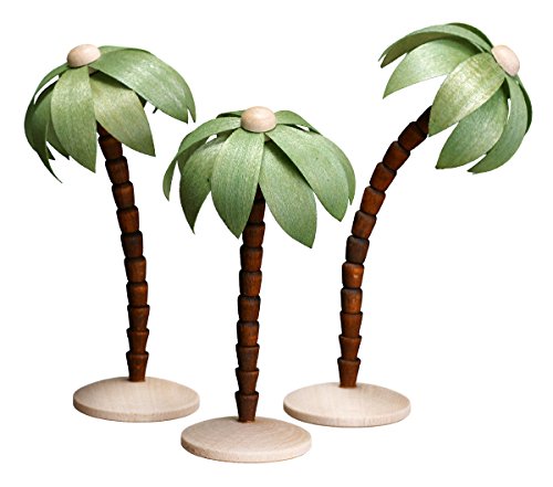 Rudolphs Schatzkiste Miniaturfiguren Palmen einzeln grün Höhe 11cm NEU Palme Blume Christi Geburt Wüste Orient Dekoration Holz Deko Seiffen Erzgebirge