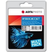 AgfaPhoto APHP364SETXLDC passend für HP PSCD5460, 11 ml schwarz, 3 x 5 ml cyan/magenta/gelb
