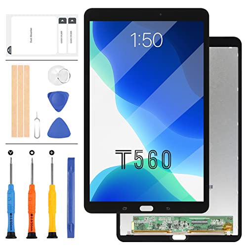 LADYSON Bildschirm Ersatz für Samsung Galaxy Tab E 9.7 T560 SM-T560 SM-T561 T561 LCD Display + Touch Screen Digitizer Sensor Lens Assembly White/Black (Schwarz)