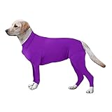 Hankyky Hund, chirurgischer Regenerationsanzug, Bauchwundschutz, nach Operationen, E-Halsband, Alternative für Hunde, Haustier Kleidung im Innenbereich, 2XL, violett
