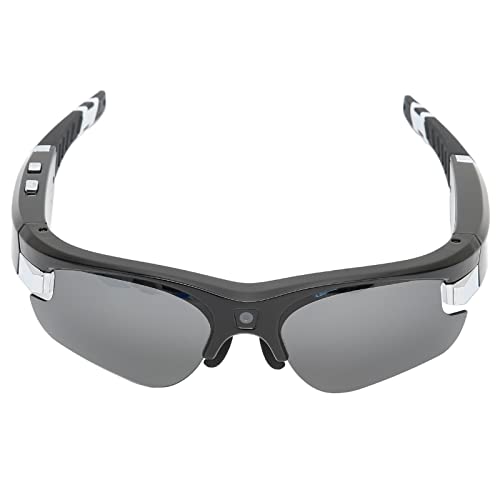 Glaskamera, Video-Sonnenbrille, 1080P Full HD-Videoaufnahmekamera, Wiederaufladbare Sonnenbrille für Outdoor-Sportarten, Speicherkartenunterstützung, Zum Radfahren, Fahren, Wandern, Angeln, Jagen