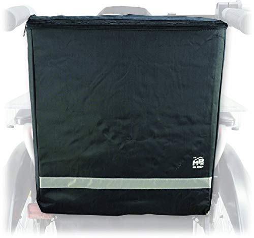 SoNa24 - Rollstuhltasche MPB mit Reißverschluss/Tasche zu Rollstuhl einhängbar/universell 40x40x10cm / Reflektorstreifen