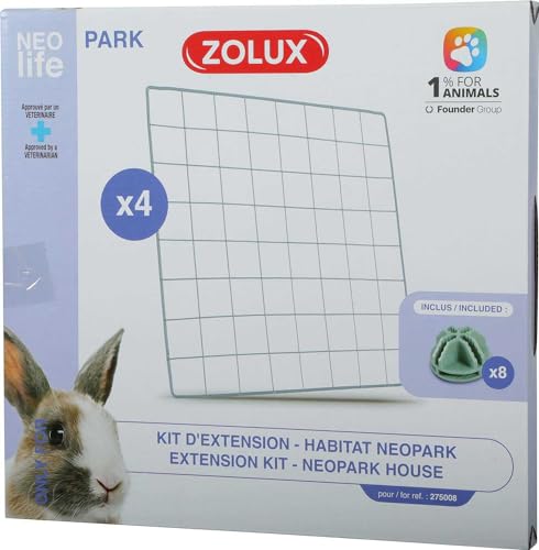Zolux Erweiterung für Käfig, modular, für Kaninchen, Park, 1,84 m², Gitter