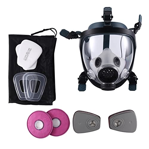 Lwaviwer Volldampf- und Partikel-Atemschutzgerät mit Dual Carbon Activated Cartridges Staubmaske Gaz Mask