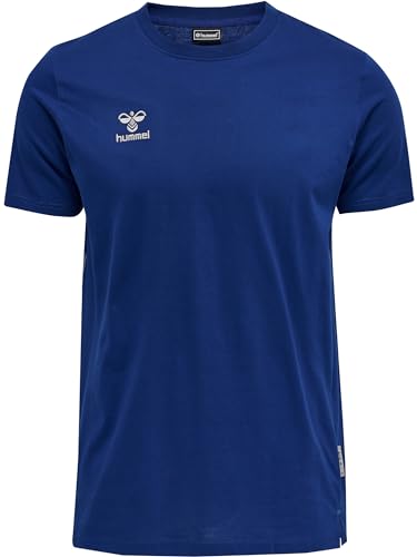 hummel Herren Hmlmove Grid Cotton T-shirt S/S T Shirt, Sodalite Blue, M EU