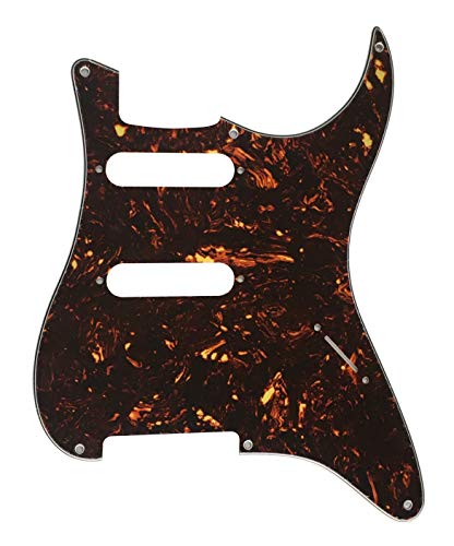 Gitarren-Plektrumschutz für Fender Strat, keine Töpfe mit 6 Schrauben, 4-lagig, Braun Schildkröte