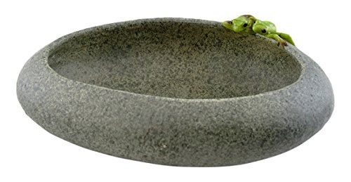 Top Collection Garten-Frosch auf langem funktionalen Stein-Blumentopf Pflanzgefäß
