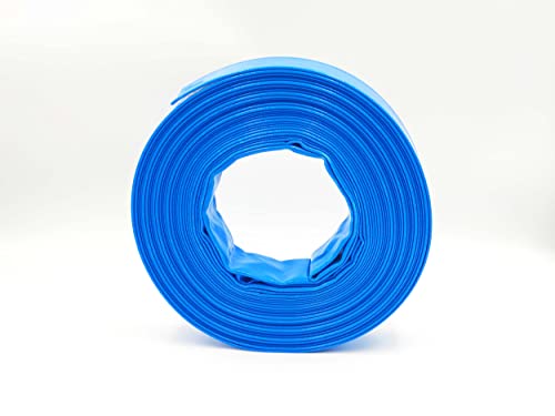 Neu PVC Flachschlauch - Bauschlauch - Industrieschlauch - 8 bar - blau - (Ø 25 mm | 1 Zoll, Länge: 20m)