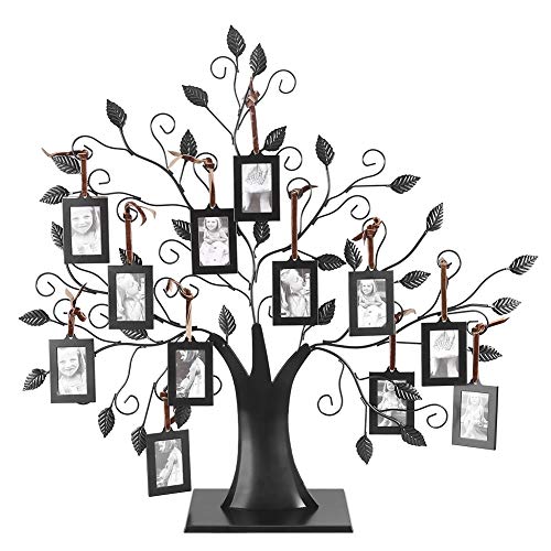 VIFER Stammbaum Rahmen Modische Familienfotos Rahmen Display Baum mit hängenden Bilderrahmen Home Decor(L-#2)